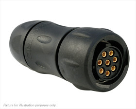 Złącze wielostykowe przemysłowe 8-pinowe Montaż na kablu Gniazdo Souriau Sunbank by Eaton