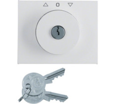 BERKER K.1 Płytka czołowa z kluczykiem do wyłącznika żaluzjowego obrotowego biały 1079720900 HAGER