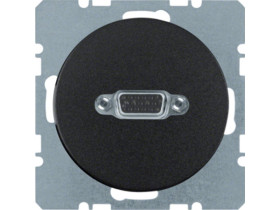 BERKER R.1/R.3 Gniazdo VGA zaciski śrubowe czarny 3315412045 HAGER