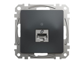 SEDNA DESIGN & ELEMENTS Gniazdo komputerowe RJ45 kat.6 STP czarny antracyt SDD114461S SCHNEIDER ELECTRIC