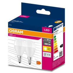 2PAK Żarówka LED E14 P45 7W = 60W 806lm 2700K Ciepła 200 OSRAM VALUE