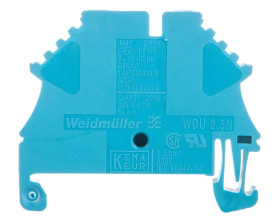 Złączka szynowa przelotowa 2-przewodowa 2,5mm2 niebieska ATEX WDU 2.5N BL 1023780000