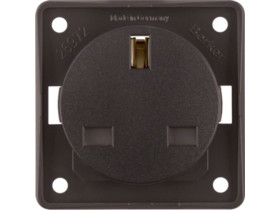 Integro Flow Gniazdo z uziemieniem "Standard bryt." z podwyższoną ochroną styków brąz 962622501 HAGER