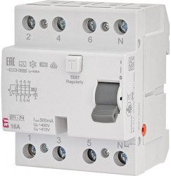 Wyłącznik różnicowoprądowy 4P 16A 0,5A EFI-P4 A 16/0.5 002061540