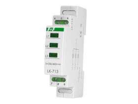 Lampka modułowa 3-fazowa zielona 3x230V+N AC Kontrolka sygnalizacyjna F&F LK-713G