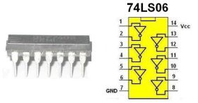 Układ cyfrowy 74LS06