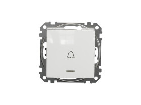 SEDNA DESIGN & ELEMENTS Wyłącznik zwierny przycisk "dzwonek" z podświetleniem biały SDD111131L SCHNEIDER ELECTRIC