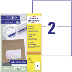 Avery-Zweckform 3655 All-purpose labels 210x148mm White 200 pcs Permanent