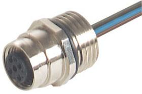 EF12M4 FIX Au gniazdo 4 stykowe M12/FIX, gwint montażowy M16, styki złocone, Hirschmann, 934450001, EF12M4FIXAu