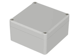 ABS enclosure, (L x W x H) 100 x 100 x 57 mm, light gray (RAL 7035), IP65, 63212000