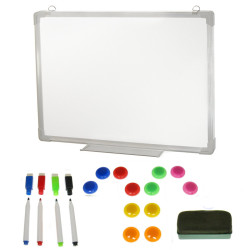 Tablica magnetyczna 60x45 zestaw suchośieralna +4szt marker,gąbka,magnesy