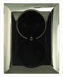 OPAL Gniazdo podwójne z/u chrom GPt-6 Op