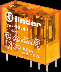 Relay, 1 Form C (NO/NC), 240 V (AC), 31.5 kΩ, 16 A, 400 V (AC), monostable, 40.61.8.240.4000
