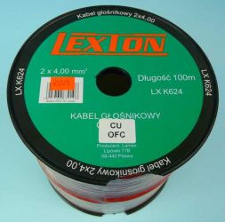 Cu-OFC 2x4,00 BEZTLEN.PRZEWÓD LEXTON
