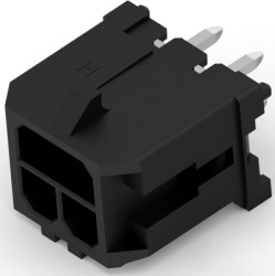 Pin header, 4 pole, pitch 3 mm, straight, black, 1-2204801-8