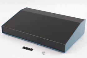 Obudowa aluminiowa Aluminium szerokość zew. 356 mm długość zew. 211 mm wys. zew. 76 mm Hammond Niebieski