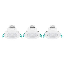 LED SPOTLIGHT 550LM 3 CCT IP44 DIM 3-PK