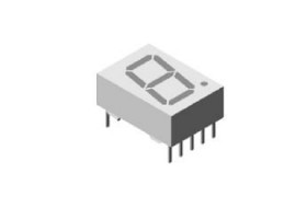 Wyświetlacz diodowy LED 7-segmentowy, Czerwony Vishay 649 nm