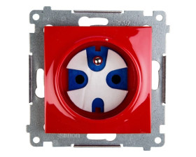 Simon 54 Gniazdo pojedyncze DATA z/u 16A IP20 z kluczem uprawniającym czerwone DGD1.01/22