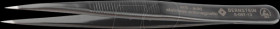 5-087-13 Universal tweezers, straight, pointed, non-slip, 110 mm, ESD