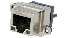 Mrj-5481-01 Gniazdo Rj45 Z Diodą Led Ul94v-0 Ip67 Na Panel Tht Proste