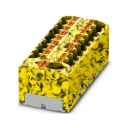 Blok rozdzielczy PTFIX 10/18X4-FE, żółto-czarne złącze przemysłowe - 18 punktów przyłączeniowych o przekroju 4mm2 /8szt./