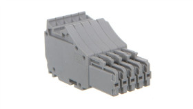 Gniazdo 1-Przewodowe X-Coms 5-Biegunowe Szare 2020-105 /50Szt./