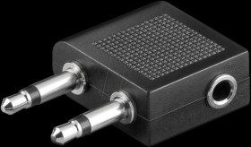 2 x 3.5 mono jack to 1 x 3.5 connector.