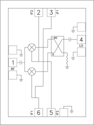 GaAs MMIC I/Q Mixer Chip, 36 - 41 GHz