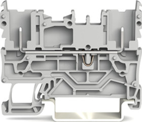 2-pin basic terminal, push-in connection, 1 pole, 24 A, 6 kV, gray, 2022-1601