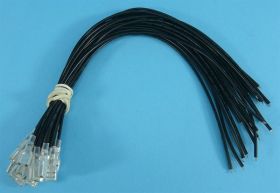 KONEK.F 6.3 BK 30cm Z KABELKIEM+OSŁONKA