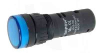 LAMP16B-24 Żarówka sygnalizacyjna LED 24V niebieska - średnica otworu 16mm