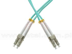 Patchcord światłowodowy wielomodowy, LC/UPC-LC/UPC, 50/125, dupleks, włókno OM3, 10m
