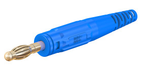 Adapter z wtykiem bananowym Męski Śruba typ Wtyk bananowy Niebieski 32A Staubli rozmiar 4 mm