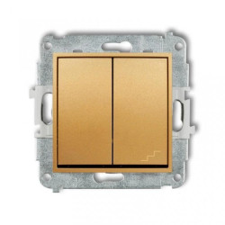 ICON Mechanizm łącznika jednobiegunowego ze schodowym (wspólne zasilanie) złoty 29IWP-10.1