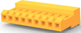 Socket housing, 9 pole, pitch 3.96 mm, straight, orange, 3-640426-9