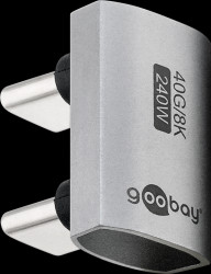 74446 USB 4.0 adapter USB-C plug>USB-C plug U-shape