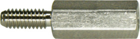 Hexagon spacer bolt, external/internal thread, M2.5/M2.5, 30 mm, brass, 21300222