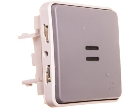 PLEXO55 Łącznik schodowy z podświeleniem szary 069513