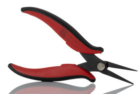 Szczypce płaskie Szczypce z płaskimi końcówkami RS PRO długość szczęk: 28mm długość całkowita: 160 mm Stal węglowa