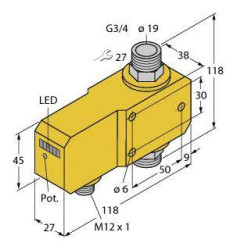 Turck 6870674 Czujnik liniowy FCI-D20A4P-ARX-H1140, 21.6 - 26.4 V/DC, 1 szt.