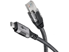 Kabel z wbudowaną kartą sieciową ethernet RJ45 / USB-C 3.1 1Gbit/s 1m