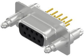 D-Sub socket, 9 pole, standard, equipped, straight, solder pin, 16-002143