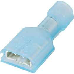 TE 2-520407-2 250 Faston Crimp Receptacle Ultra-Fast Plus Ins. Tin 22-18AWG Red