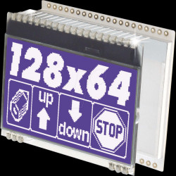EA DOGM128W-6 LCD graphic module, 55 x 46 mm, white