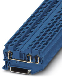 Through terminal block, spring balancer connection, 0.08-1.5 mm², 3 pole, 17.5 A, 6 kV, blue, 3031131