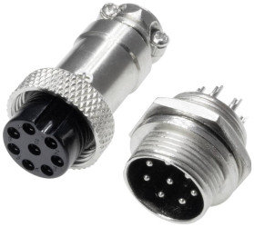 Pollin 453557 Złącze okrągłe, 1 zest.