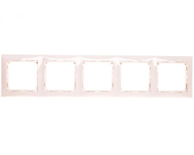 VALENA Ramka pięciokrotna pozioma kremowa 774355