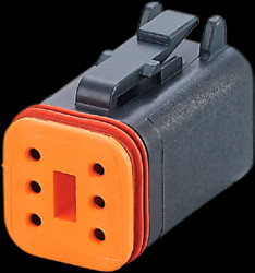 Jack, 6-pole, nickel-plated brass, IP67 for sensors, E12583