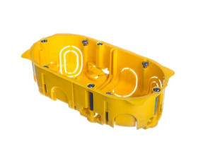 Puszka 60mm p/t regips 60mm 142x 40mm żółty Batibox 080042